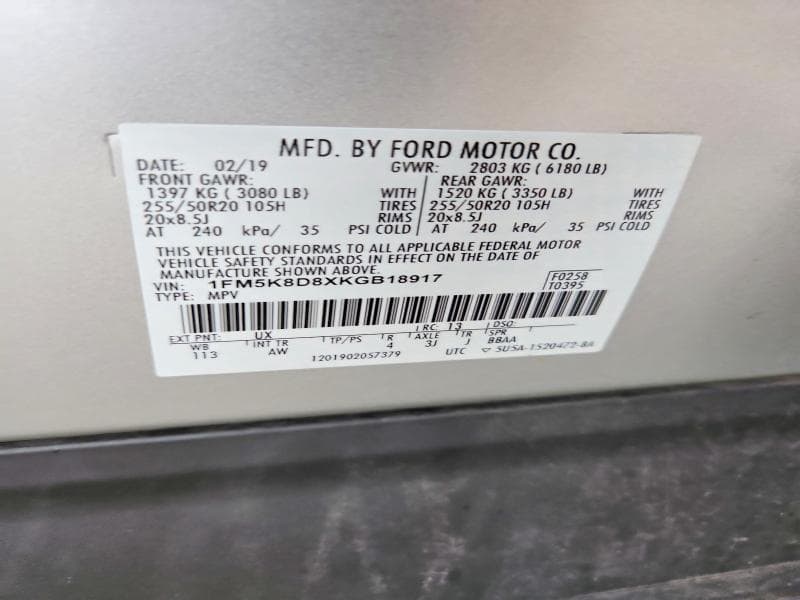 2019 FORD EXPLORER XLT 14