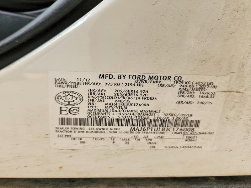 2018 FORD ECOSPORT SE 13