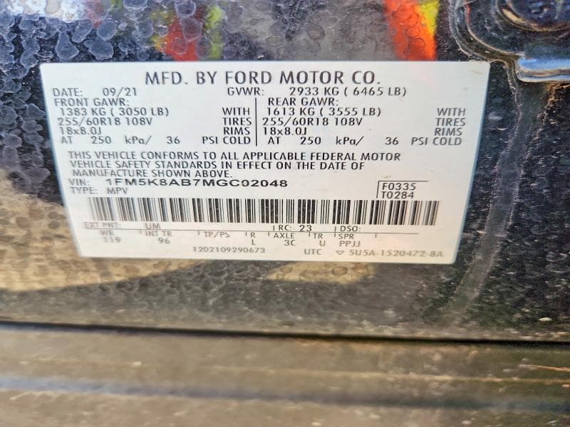 2021 FORD EXPLORER 13