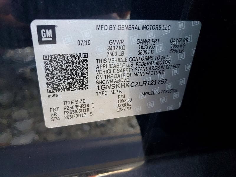 2020 CHEVROLET SUBURBAN K1500 LT K1500 LT 13