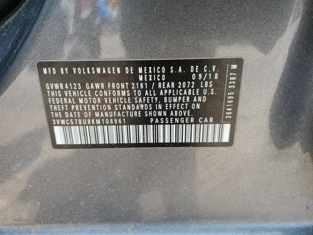 2019 VOLKSWAGEN JETTA S 13