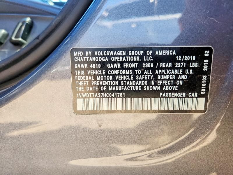 2017 VOLKSWAGEN PASSAT R-LINE R-LINE 13