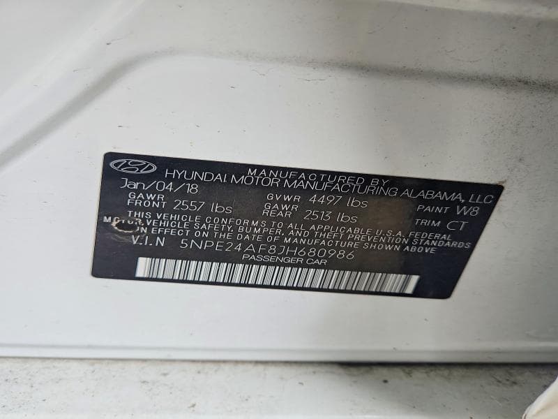2018 HYUNDAI SONATA SE 12