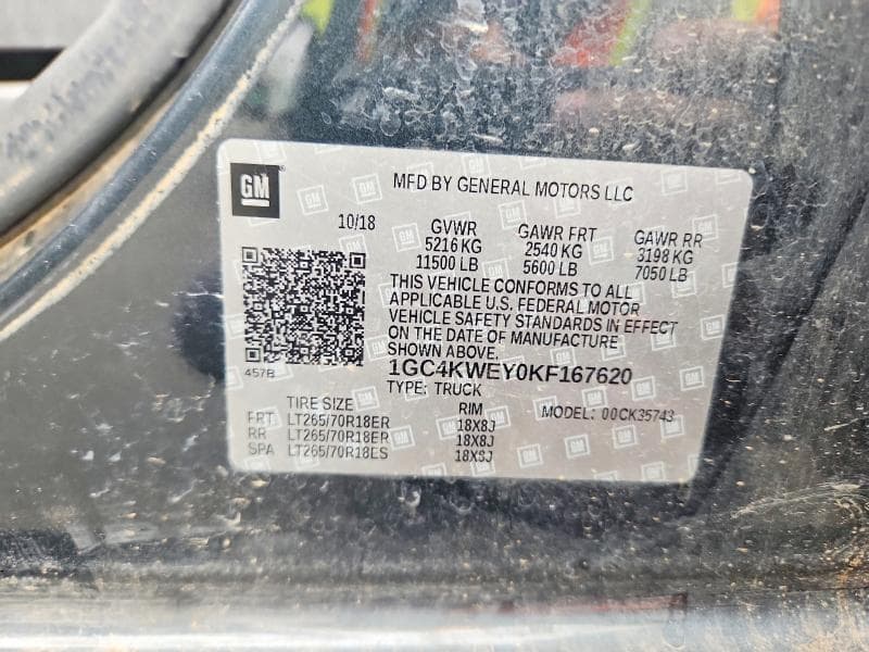 2019 CHEVROLET SILVERADO K3500 LT K3500 LT 12