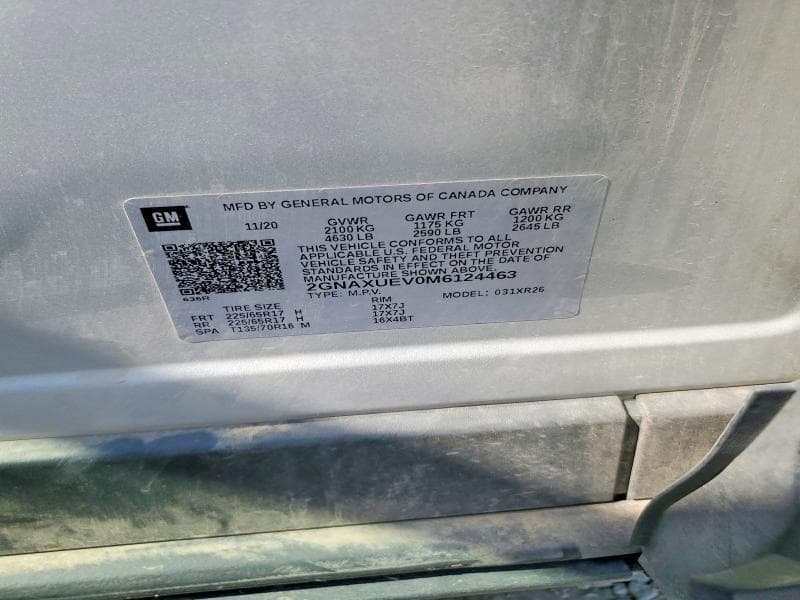 2021 CHEVROLET EQUINOX LT 13