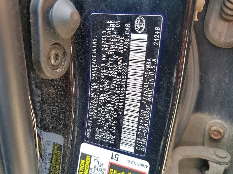2018 TOYOTA CAMRY LE LE 13