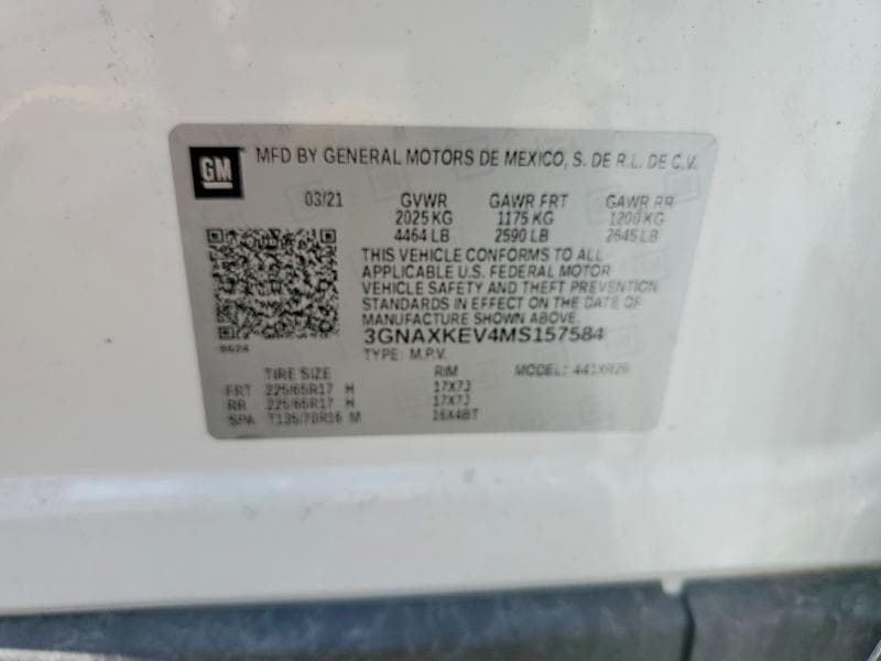 2021 CHEVROLET EQUINOX LT 14