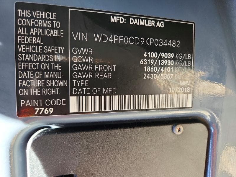 2019 MERCEDES-BENZ SPRINTER 2500/3500 DELIVERY VAN 2500/3500 13