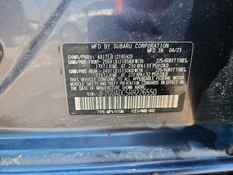 2024 SUBARU CROSSTREK PREMIUM PREMIUM 14