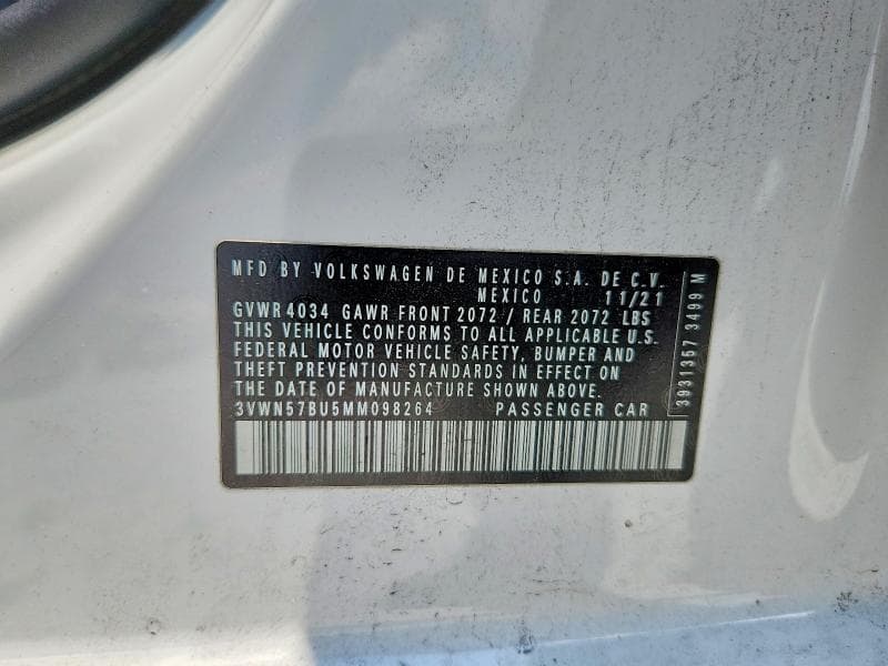 2021 VOLKSWAGEN JETTA S 12