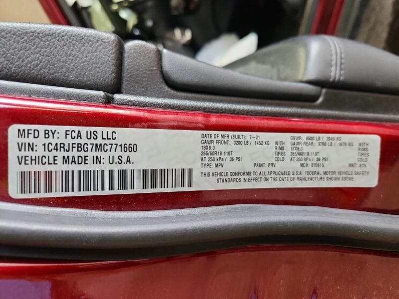 2021 JEEP GRAND CHEROKEE LIMITED 13