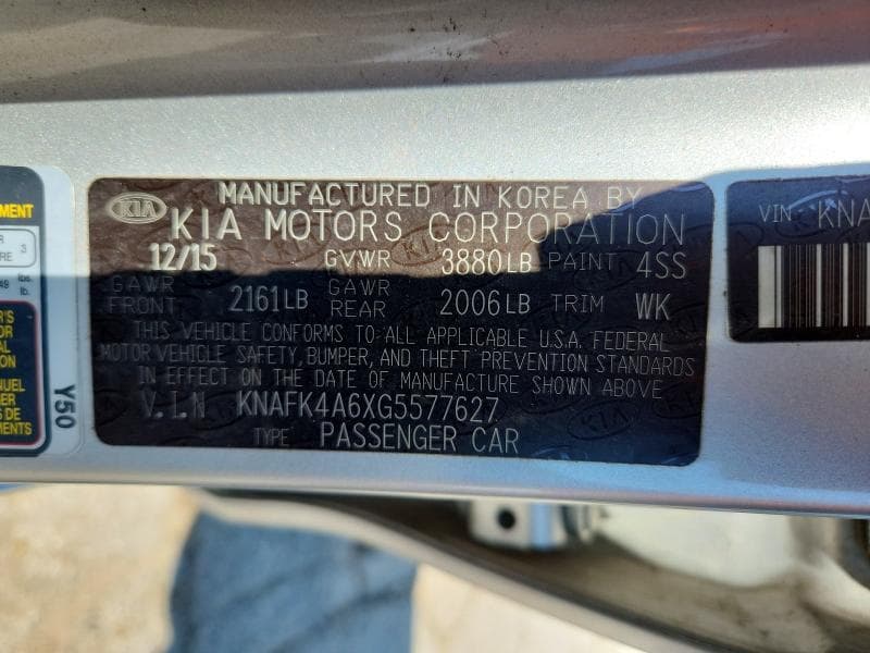 2016 KIA FORTE LX 12