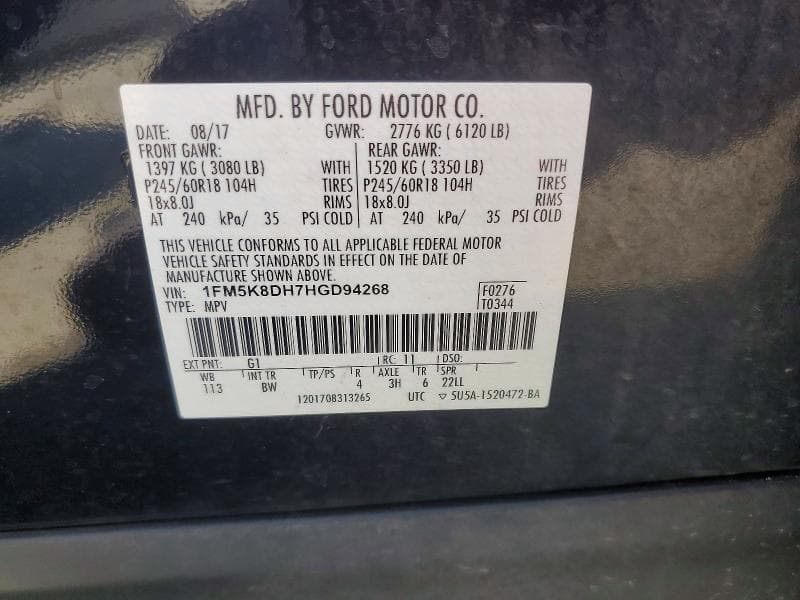 2017 FORD EXPLORER XLT 12
