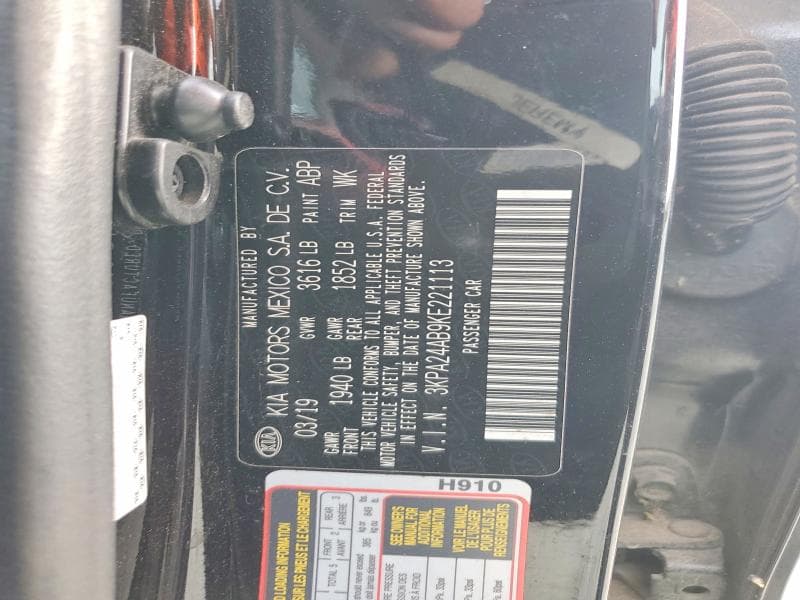 2019 KIA RIO S S 13