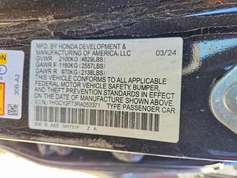 2024 HONDA ACCORD HYBRID SPORT-L HYBRID SPORT-L 12