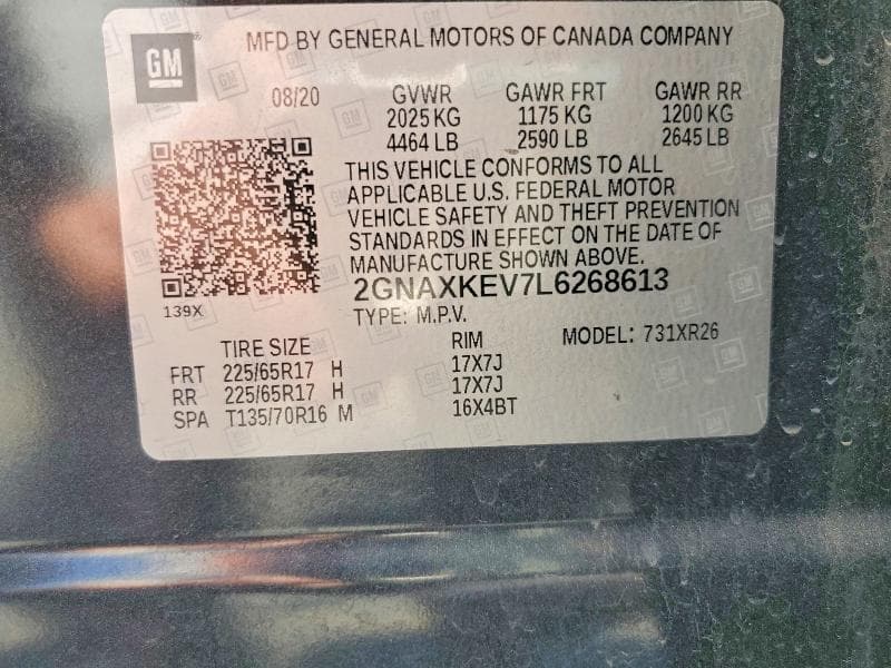 2020 CHEVROLET EQUINOX LT 13