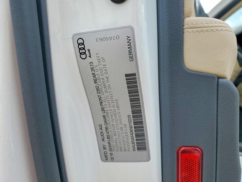 2019 AUDI A4 PREMIUM PLUS 12