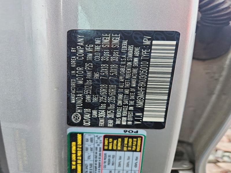 2019 HYUNDAI SANTA FE XL SE 13