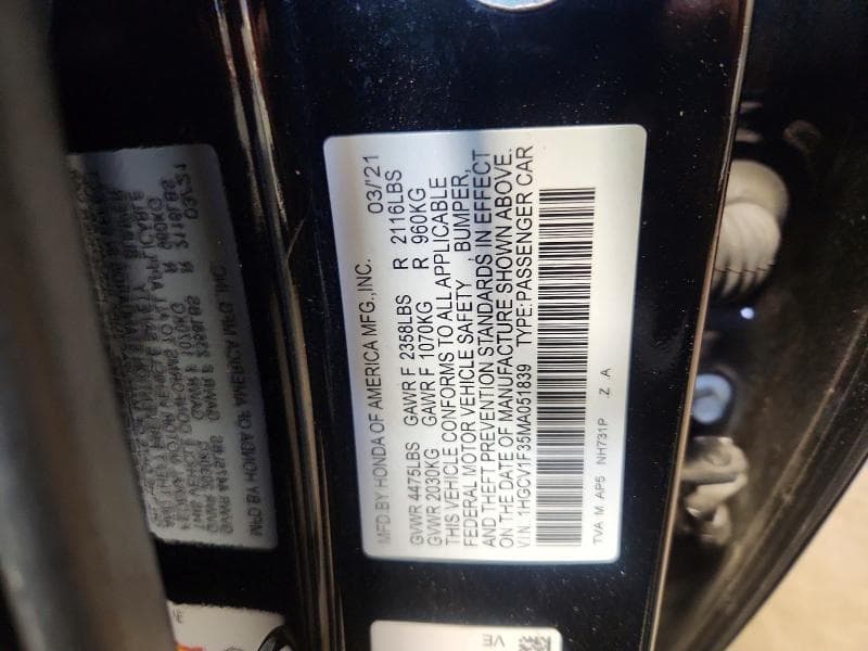 2021 HONDA ACCORD SPORT SPORT 13