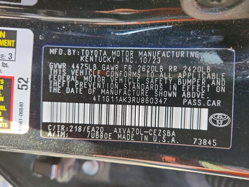 2024 TOYOTA CAMRY SE 13