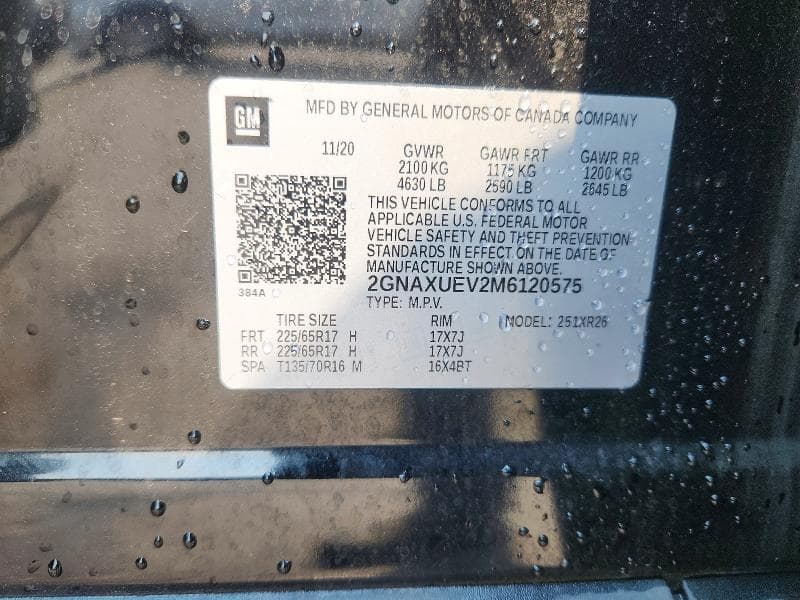 2021 CHEVROLET EQUINOX LT LT 14