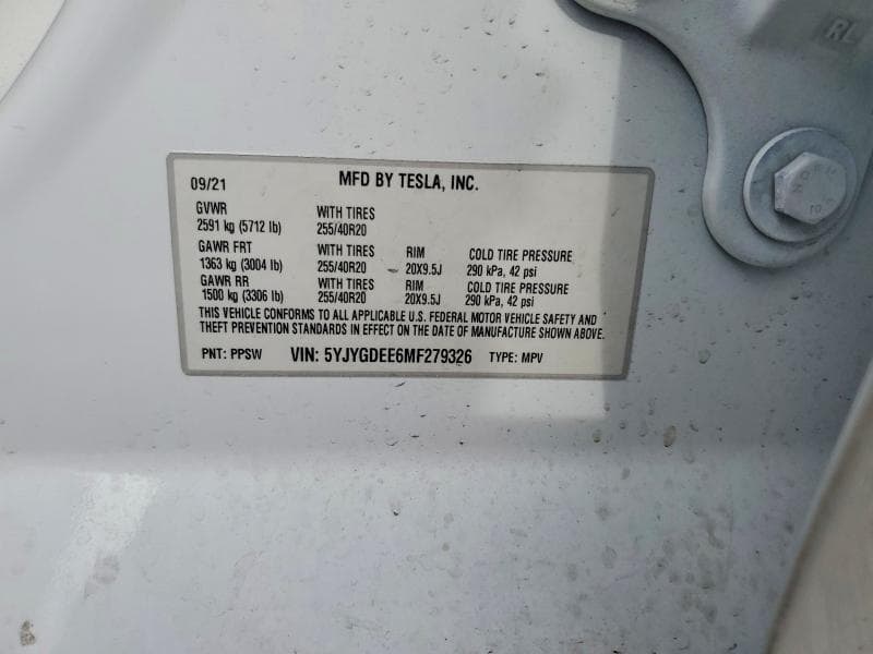 2021 TESLA MODEL Y 12