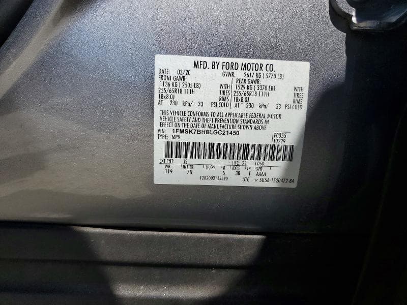 2020 FORD EXPLORER 13