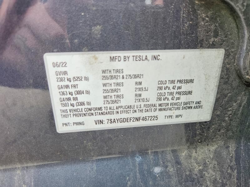 2022 TESLA MODEL Y 14
