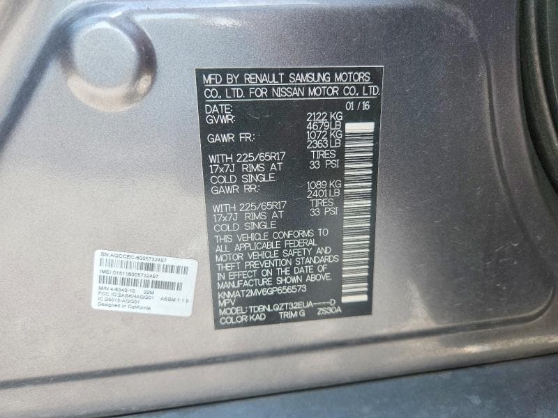 2016 NISSAN ROGUE SV SV 13