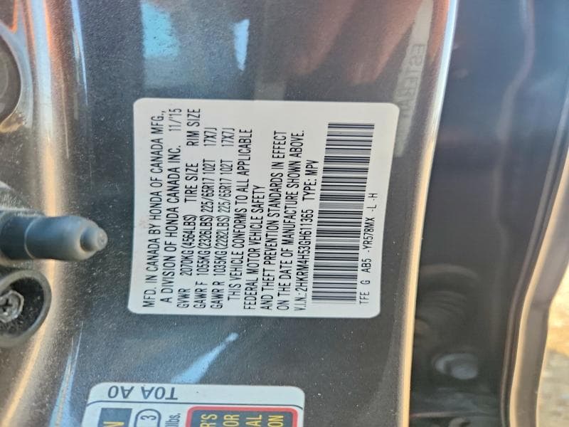 2016 HONDA CR-V EX EX 12