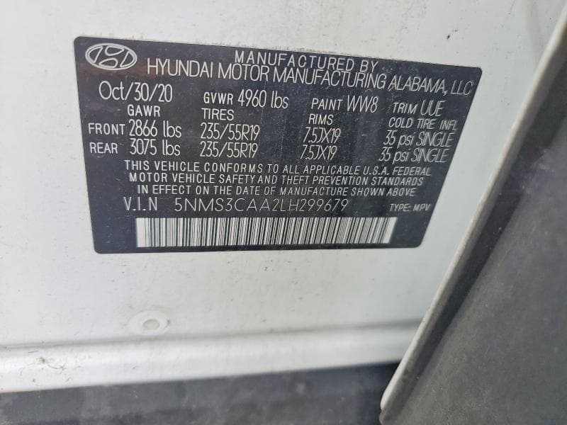 2020 HYUNDAI SANTA FE SEL 2.0T 13