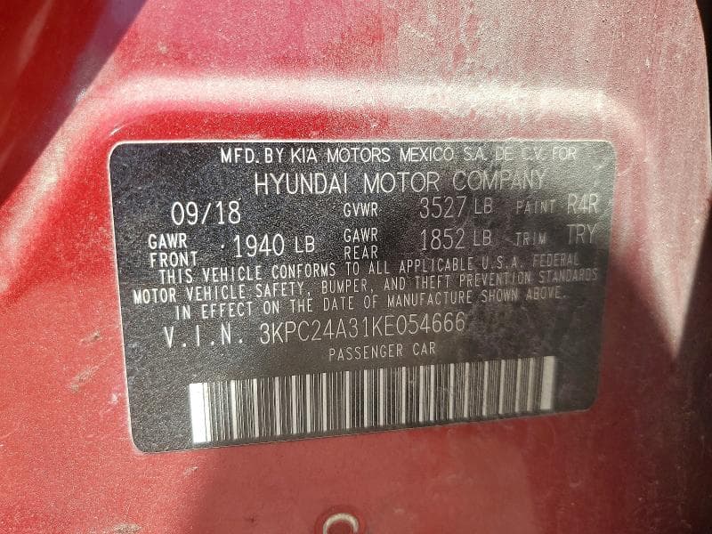 2019 HYUNDAI ACCENT SE SE 12