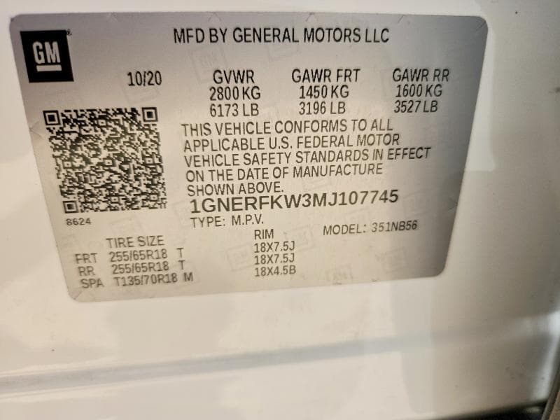 2021 CHEVROLET TRAVERSE LS 13