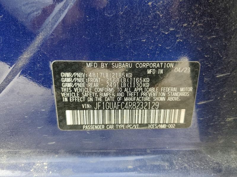 2024 SUBARU IMPREZA SPORT 12