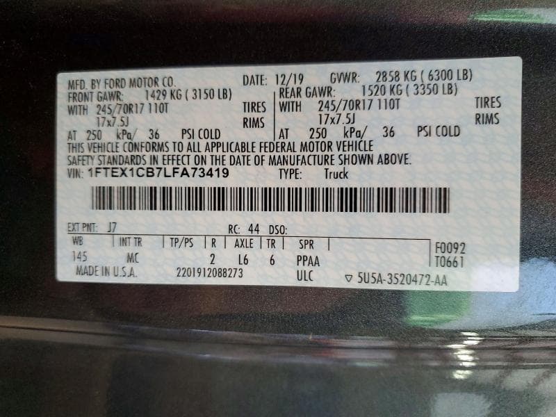 2020 FORD F150 SUPER CAB SUPER CAB 13