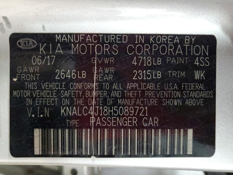 2017 KIA CADENZA PREMIUM PREMIUM 12