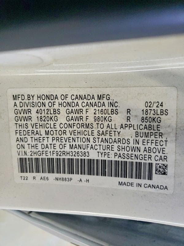 2024 HONDA CIVIC TOURING 12
