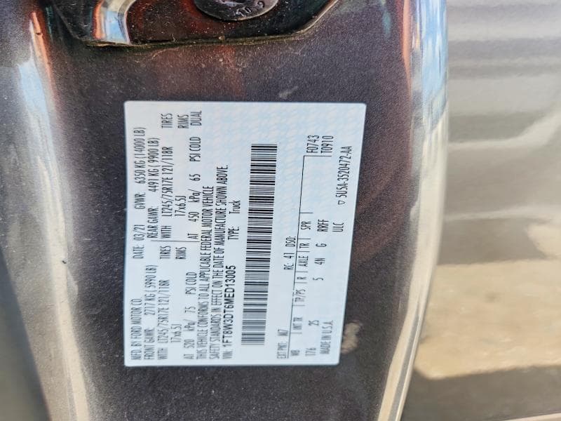 2021 FORD F350 SUPER DUTY 12
