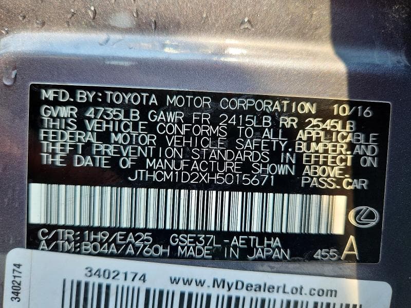 2017 LEXUS IS 300 13