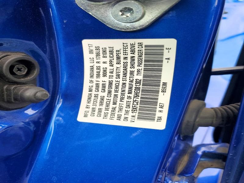2017 HONDA CIVIC EX EX 13