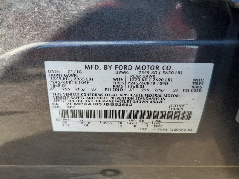 2018 FORD EDGE SEL SEL 13