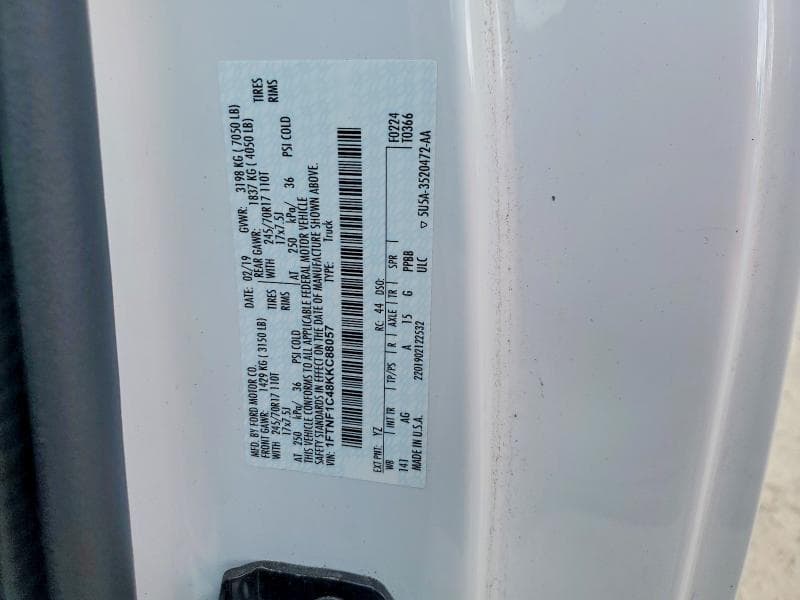 2019 FORD F150 12