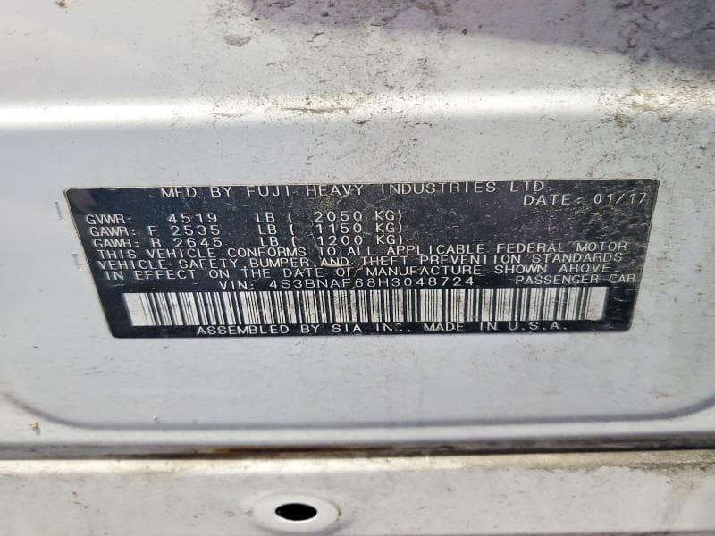 2017 SUBARU LEGACY 2.5I PREMIUM 13