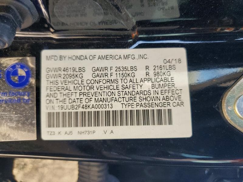 2019 ACURA TLX TECHNOLOGY 12