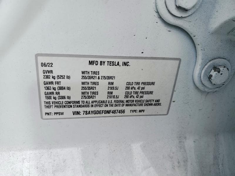 2022 TESLA MODEL Y 12