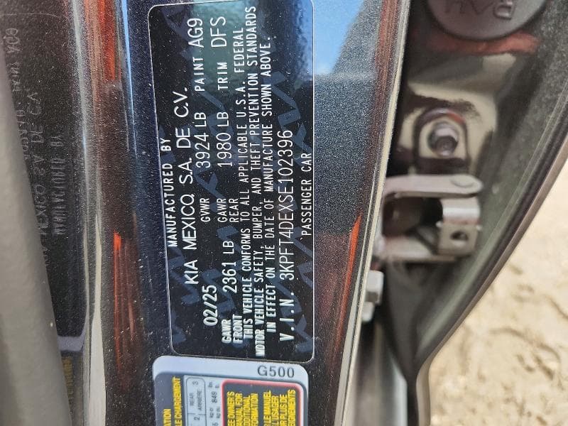 2025 KIA K4 LXS LXS 12