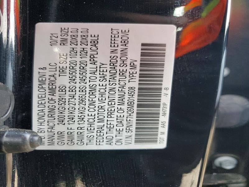 2021 HONDA PASSPORT SPORT 13