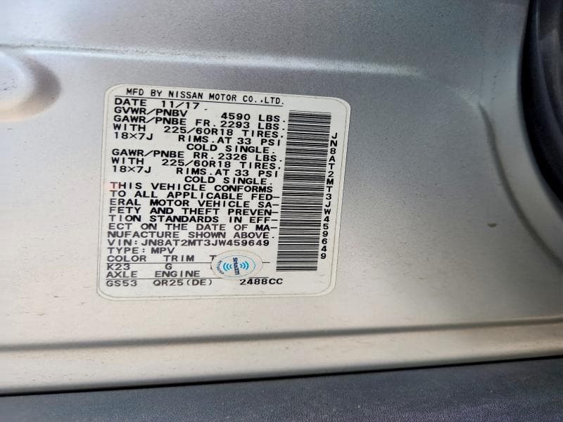 2018 NISSAN ROGUE SL SL 13