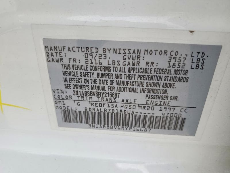 2024 NISSAN SENTRA S 12