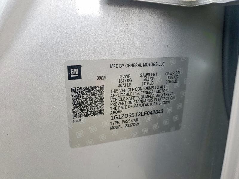 2020 CHEVROLET MALIBU LT 12
